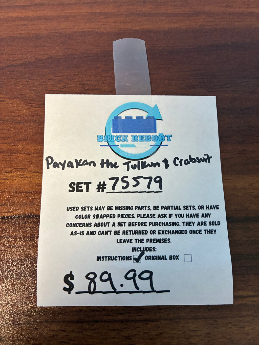 75579 Payakan The Tulkun & Crabsuit - Used