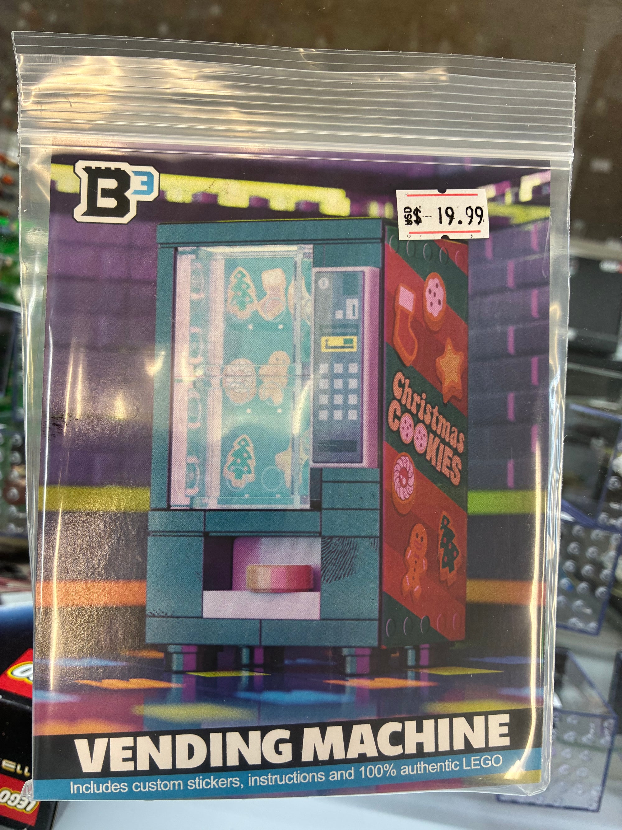 B3 Customs: Christmas Cookies Vending Machine Poly Bag - New