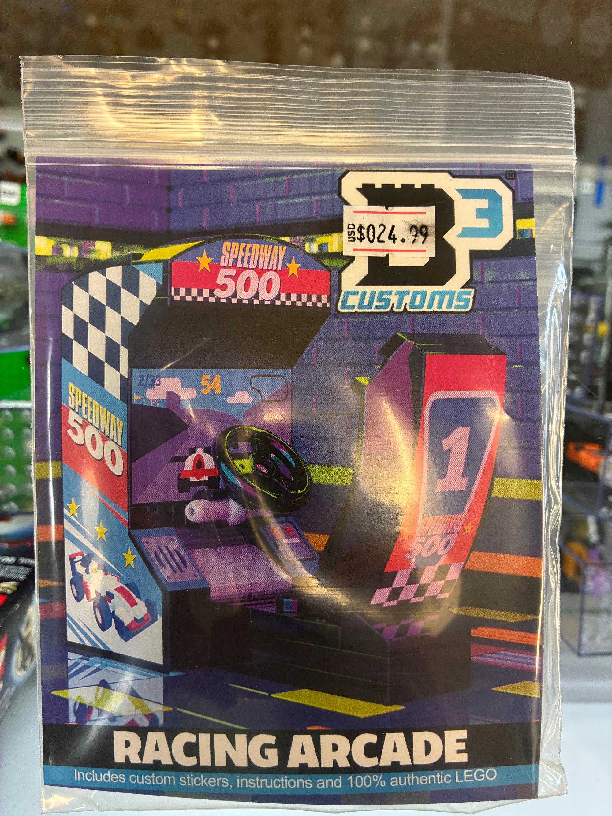 B3 Customs: Speedway 500 Arcade Racing Game Poly Bag - New