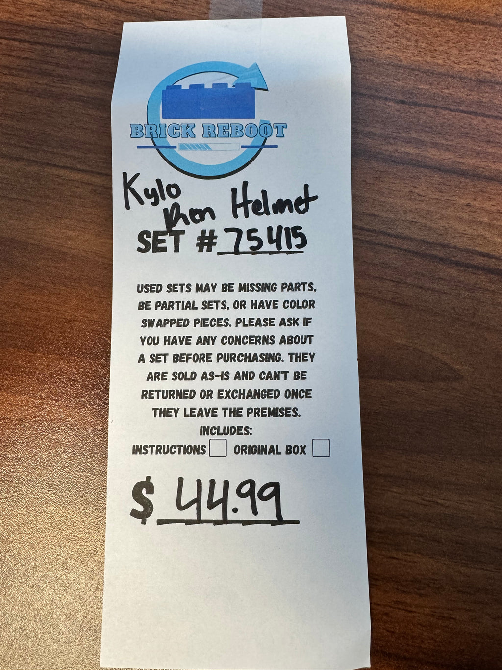 75415 Kyle REN’s Helmet - Used