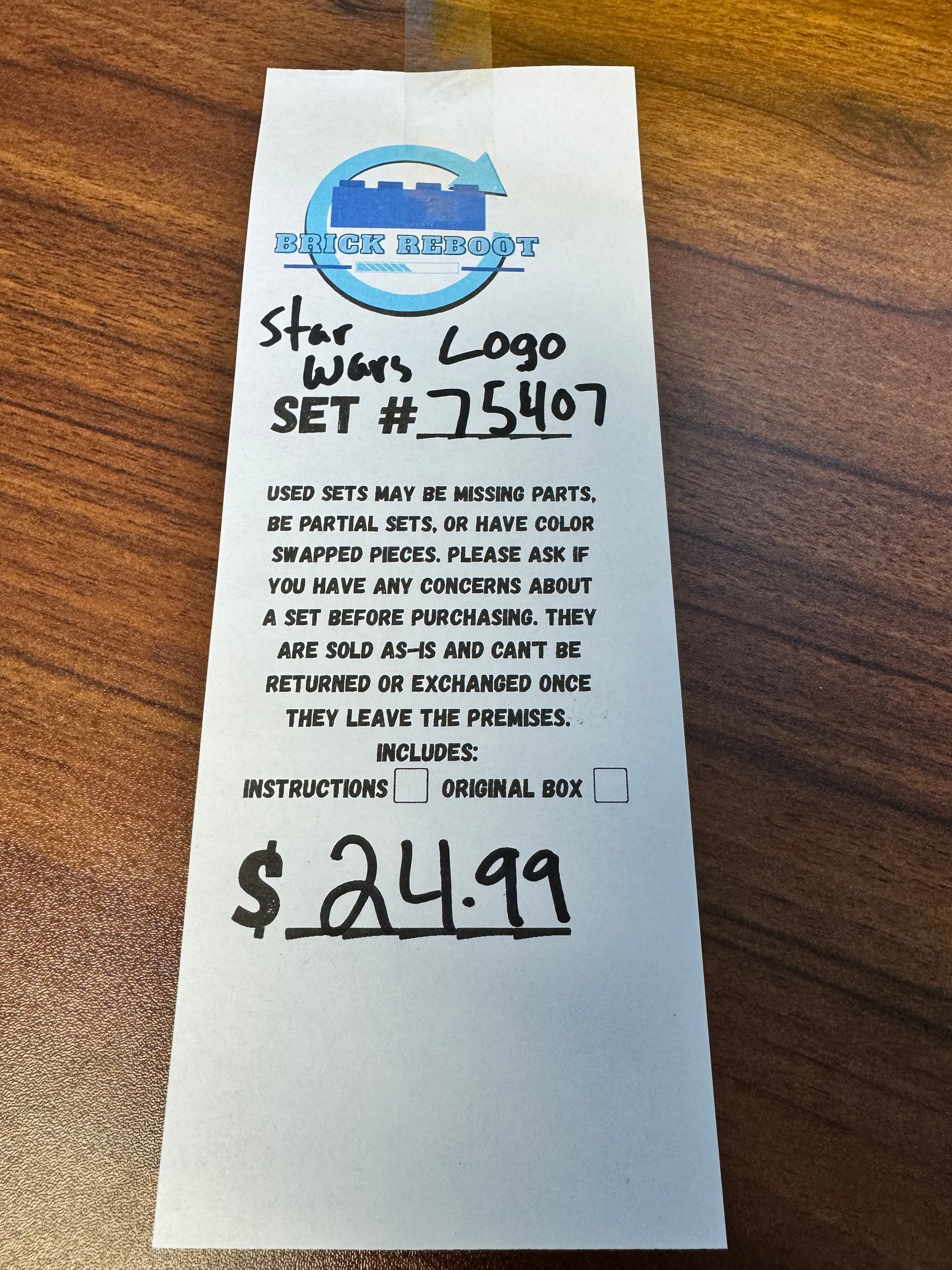 75407 Star Wars Logo - Used
