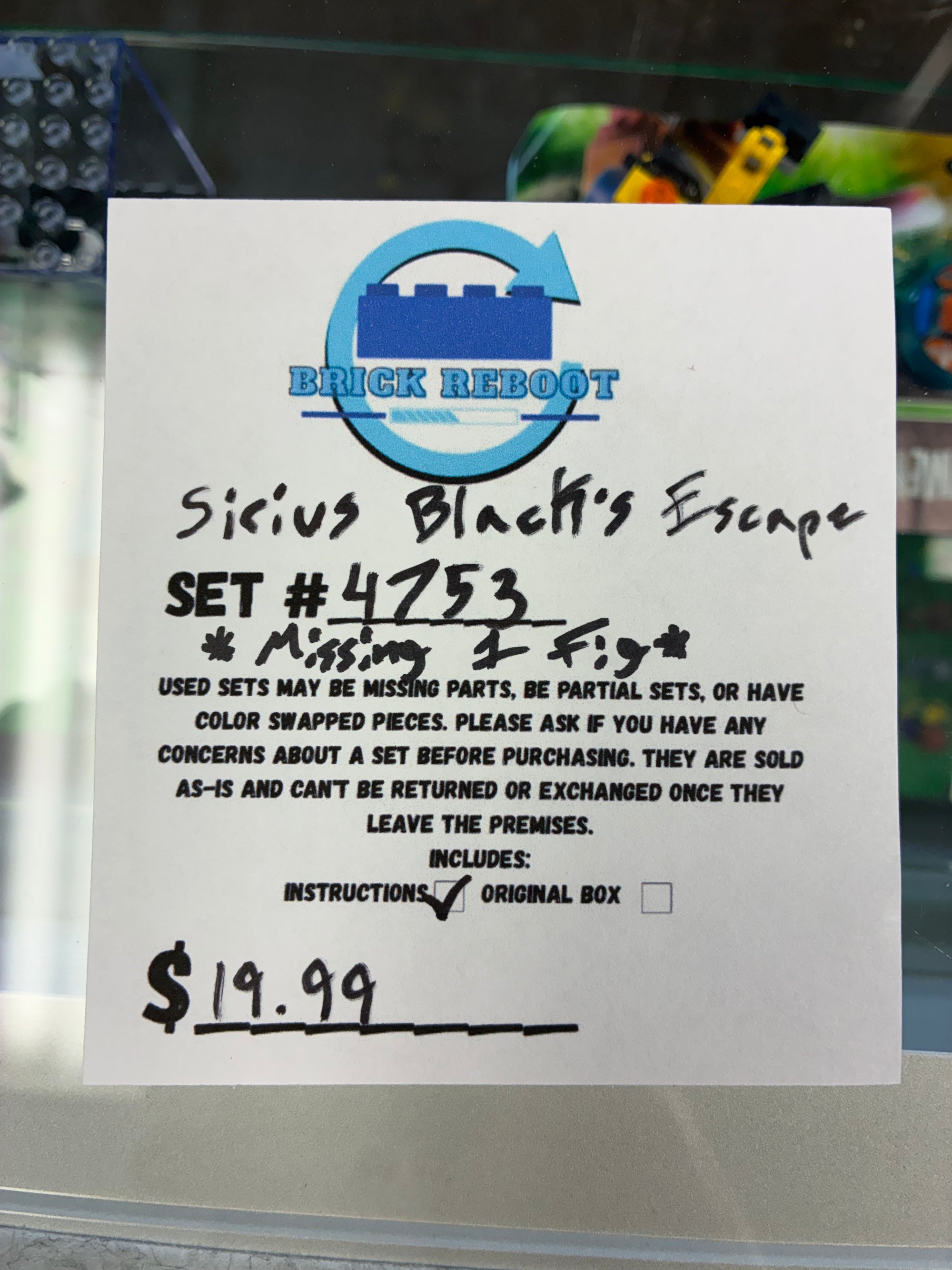 4753 Harry Potter: Sirius Black’s Escape *MISSING 1 FIG* - Used