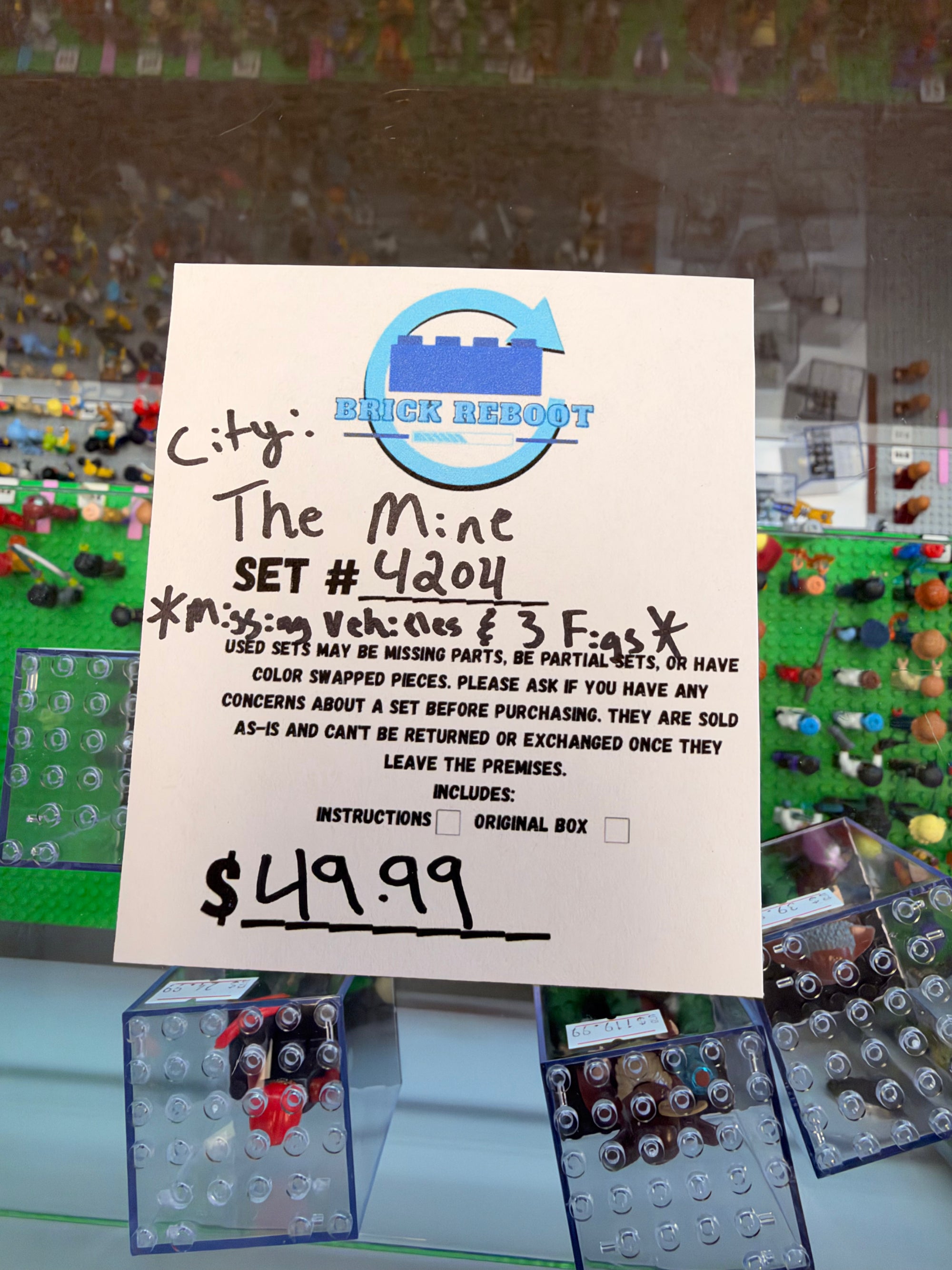 4204 City: The Mine *MISSING VEHICLES & 3 FIGS* - Used