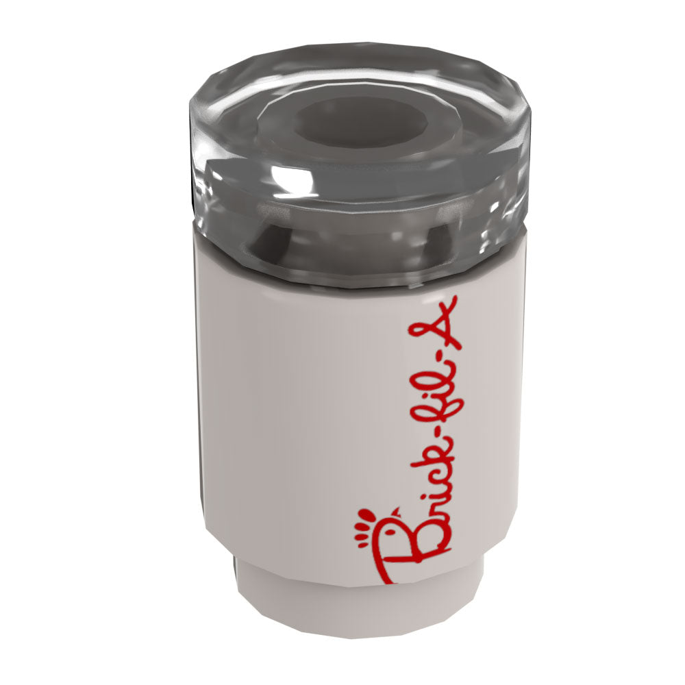 Brick-Fil-A Minifig Beverage Cup made using LEGO parts