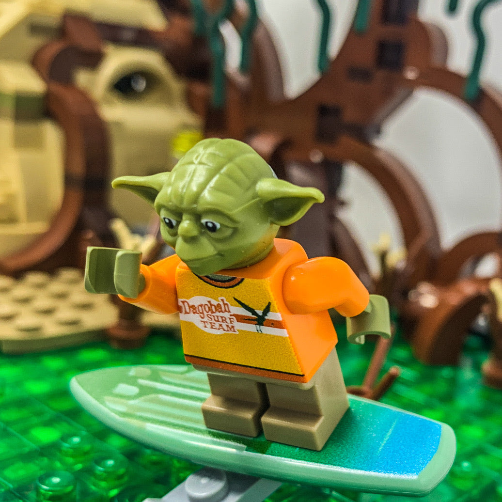 B3 Customs® Dagobah Surf Team Yoda Minifig (Limited Edition, Only 50 Made)